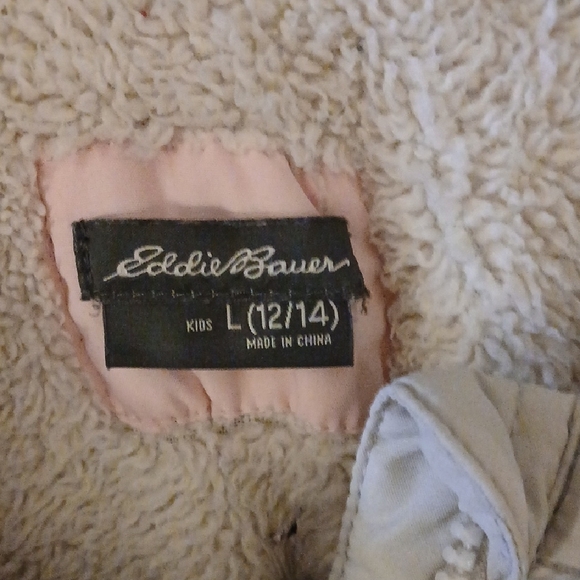 Eddie Bauer Light Pink and Gray Kids Puffer Jacket - Picture 2 of 5